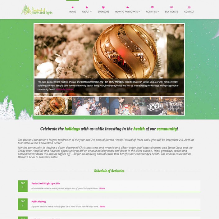 Festival of Trees Foundation Website