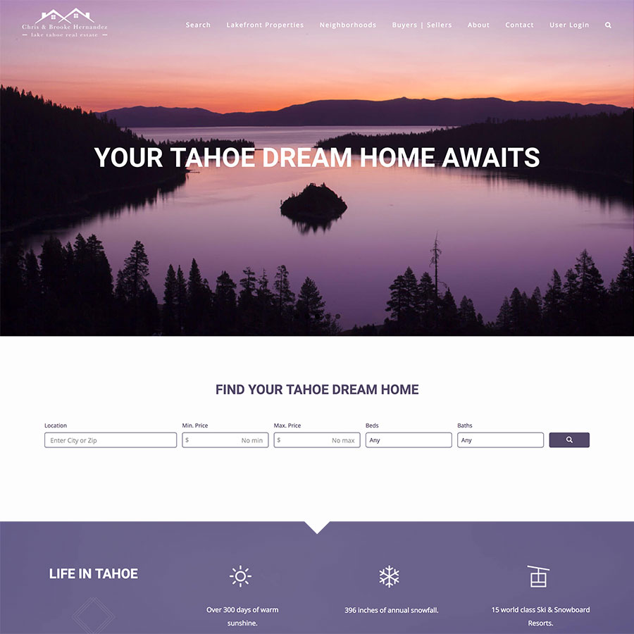 Real Tahoe Estates - Real Estate Website